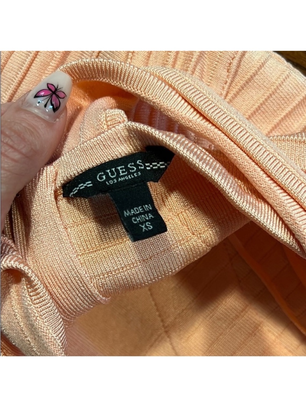 Guess • Women’s XS • Peachy Pink • Sleeveless Bodycon Bandage • Mini Dress - Picture 2 of 13